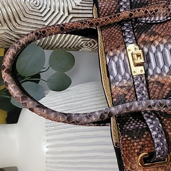 ♥️♥️♥️♥️♥️♥️💯 D'carlo GENUINE PHYTON STUNNING BAG BY D'Carlo 💯 HANDMADE !!! - Picture 11 of 12